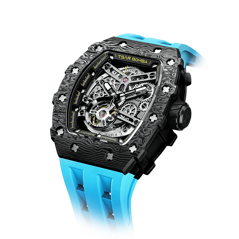 Elemental Series Luxury Carbon Fiber Automatic Watch: Durable, Stylish, Precise Self-Winding Timepiece