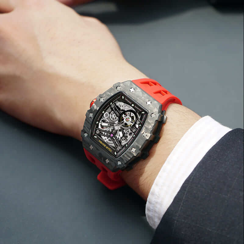 Elemental Series Luxury Carbon Fiber Automatic Watch: Durable, Stylish, Precise Self-Winding Timepiece