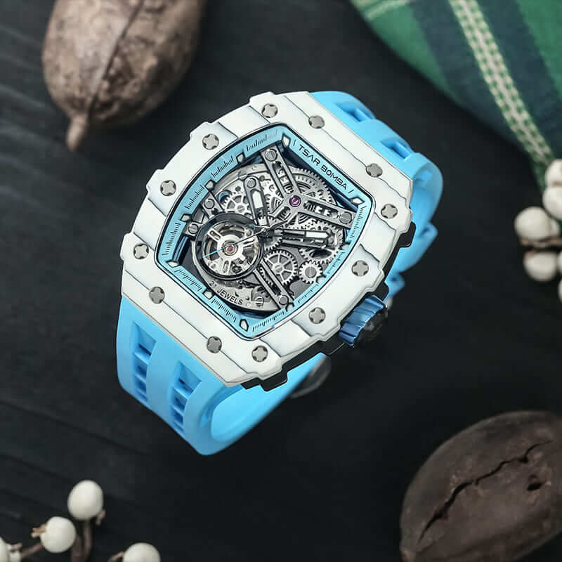 Elemental Series Luxury Carbon Fiber Automatic Watch: Durable, Stylish, Precise Self-Winding Timepiece
