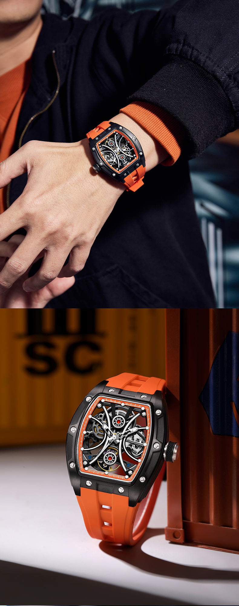 ALDEN ROYSTON SKELETON DESIGN AUTOMATIC WATCH