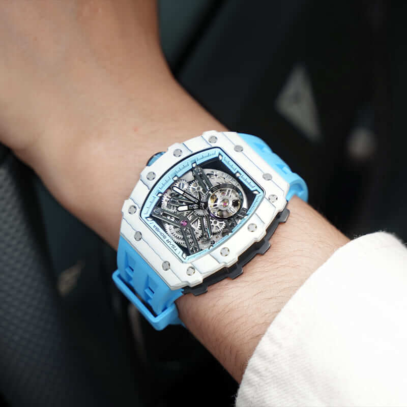 Elemental Series Luxury Carbon Fiber Automatic Watch: Durable, Stylish, Precise Self-Winding Timepiece