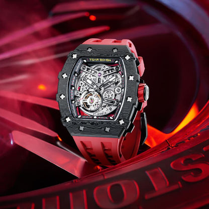 Elemental Series Luxury Carbon Fiber Automatic Watch: Durable, Stylish, Precise Self-Winding Timepiece