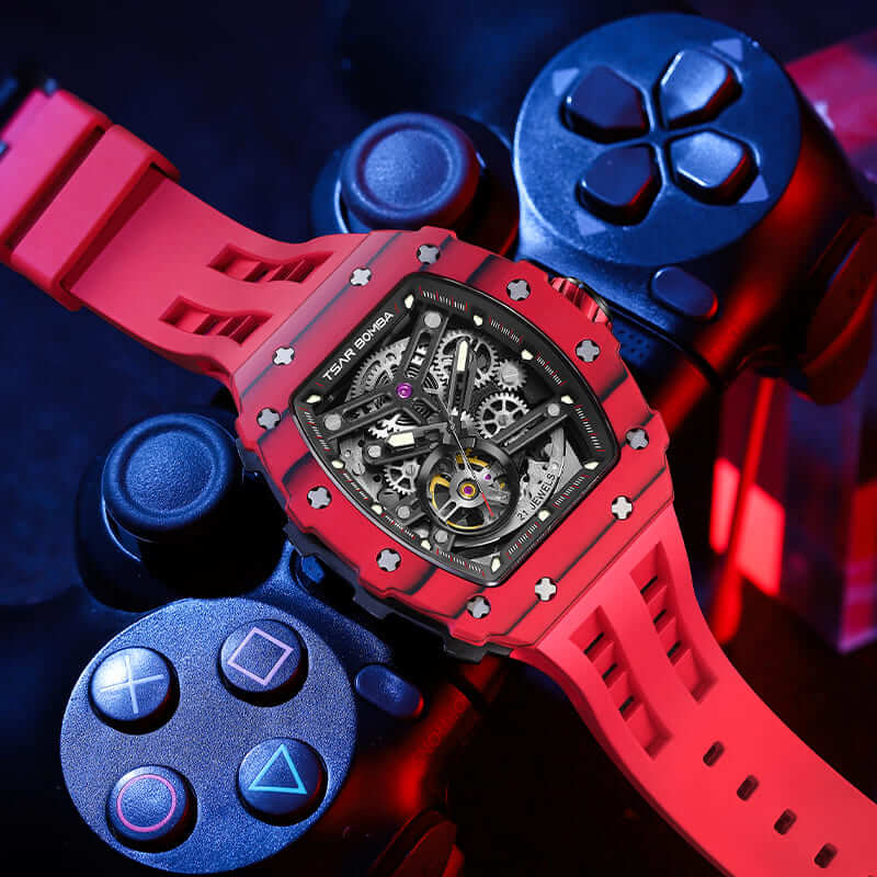 Elemental Series Luxury Carbon Fiber Automatic Watch: Durable, Stylish, Precise Self-Winding Timepiece