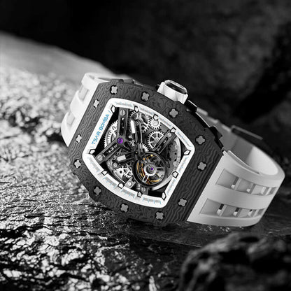 Elemental Series Luxury Carbon Fiber Automatic Watch: Durable, Stylish, Precise Self-Winding Timepiece