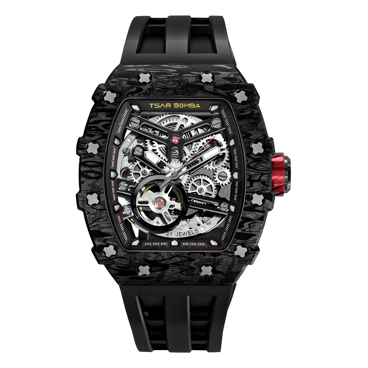 Elemental Series Luxury Carbon Fiber Automatic Watch: Durable, Stylish, Precise Self-Winding Timepiece