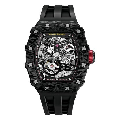 Elemental Series Luxury Carbon Fiber Automatic Watch: Durable, Stylish, Precise Self-Winding Timepiece