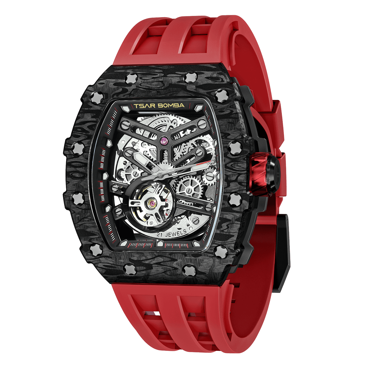Elemental Series Luxury Carbon Fiber Automatic Watch: Durable, Stylish, Precise Self-Winding Timepiece