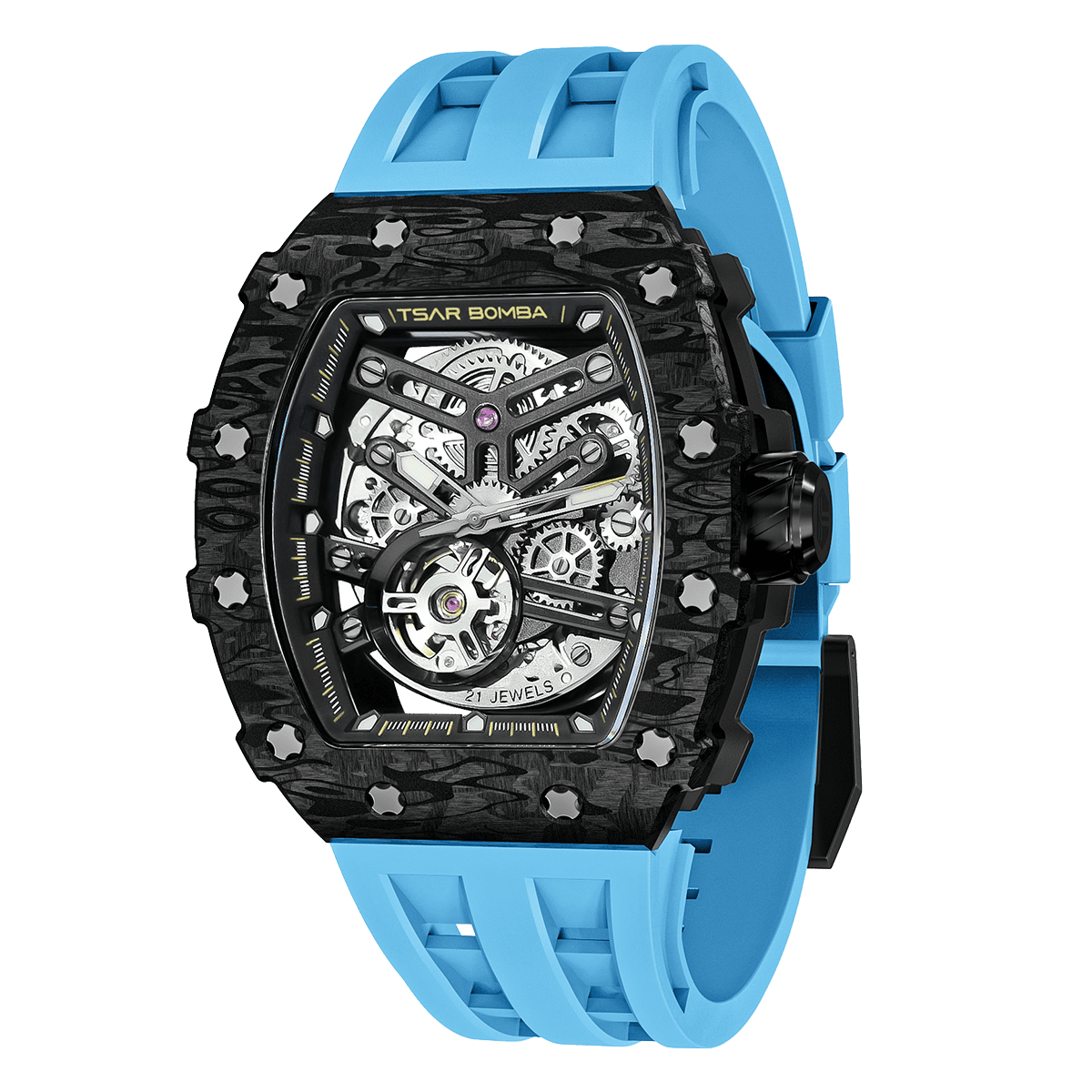 Elemental Series Luxury Carbon Fiber Automatic Watch: Durable, Stylish, Precise Self-Winding Timepiece