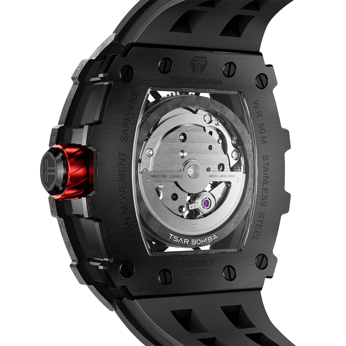 Elemental Series Luxury Carbon Fiber Automatic Watch: Durable, Stylish, Precise Self-Winding Timepiece