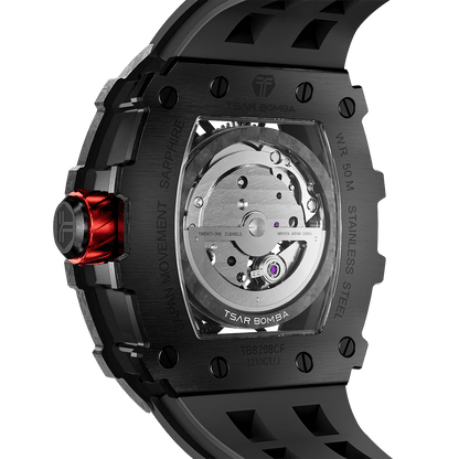 Elemental Series Luxury Carbon Fiber Automatic Watch: Durable, Stylish, Precise Self-Winding Timepiece