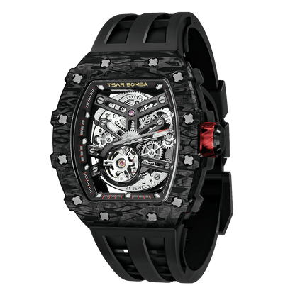 Elemental Series Luxury Carbon Fiber Automatic Watch: Durable, Stylish, Precise Self-Winding Timepiece