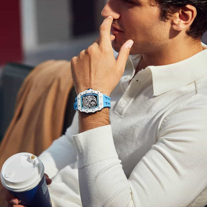 Elemental Series Luxury Carbon Fiber Automatic Watch: Durable, Stylish, Precise Self-Winding Timepiece