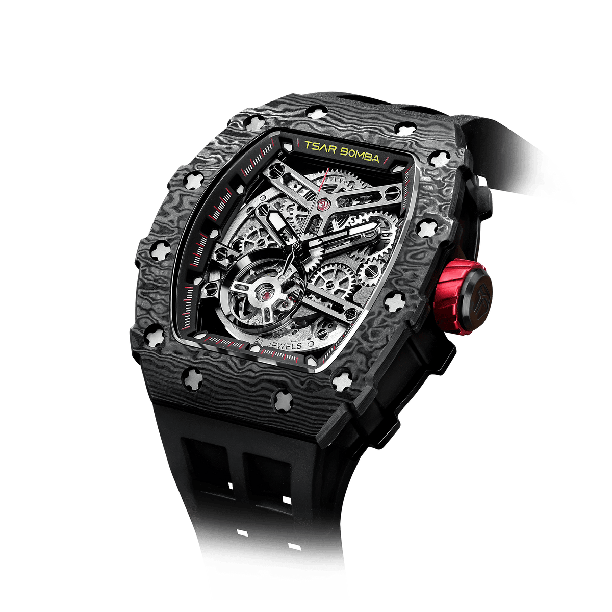 Elemental Series Luxury Carbon Fiber Automatic Watch: Durable, Stylish, Precise Self-Winding Timepiece