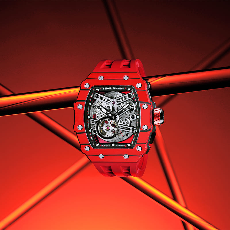 Elemental Series Luxury Carbon Fiber Automatic Watch: Durable, Stylish, Precise Self-Winding Timepiece