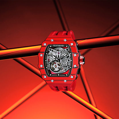Elemental Series Luxury Carbon Fiber Automatic Watch: Durable, Stylish, Precise Self-Winding Timepiece
