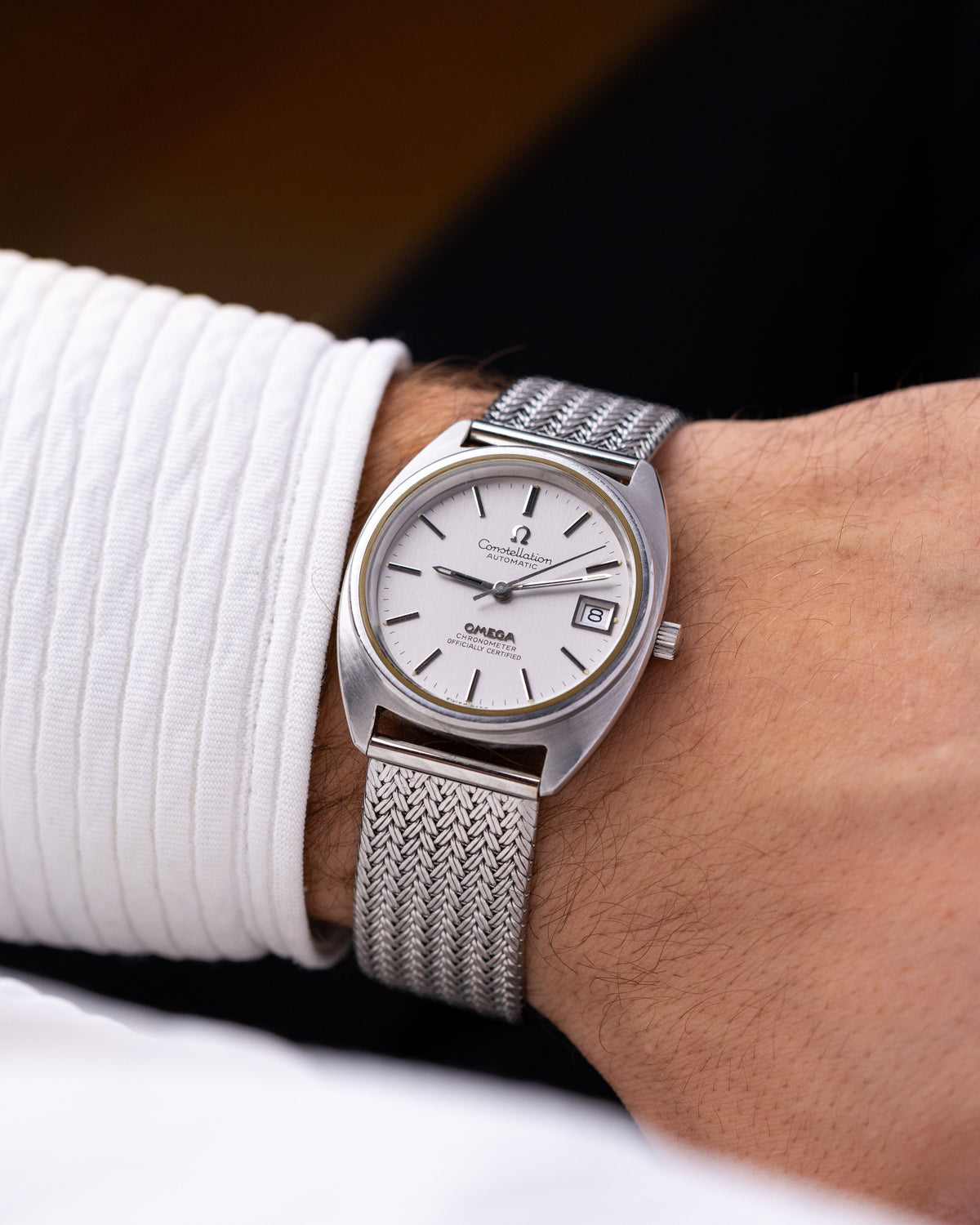 Vintage Omega Constellation Automatic Chronometer, C-shaped brushed case, Cal. 1011 from 1970's
